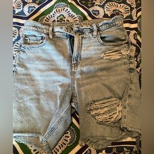 American Eagle Outfitters Light Blue Denim Skater Shorts